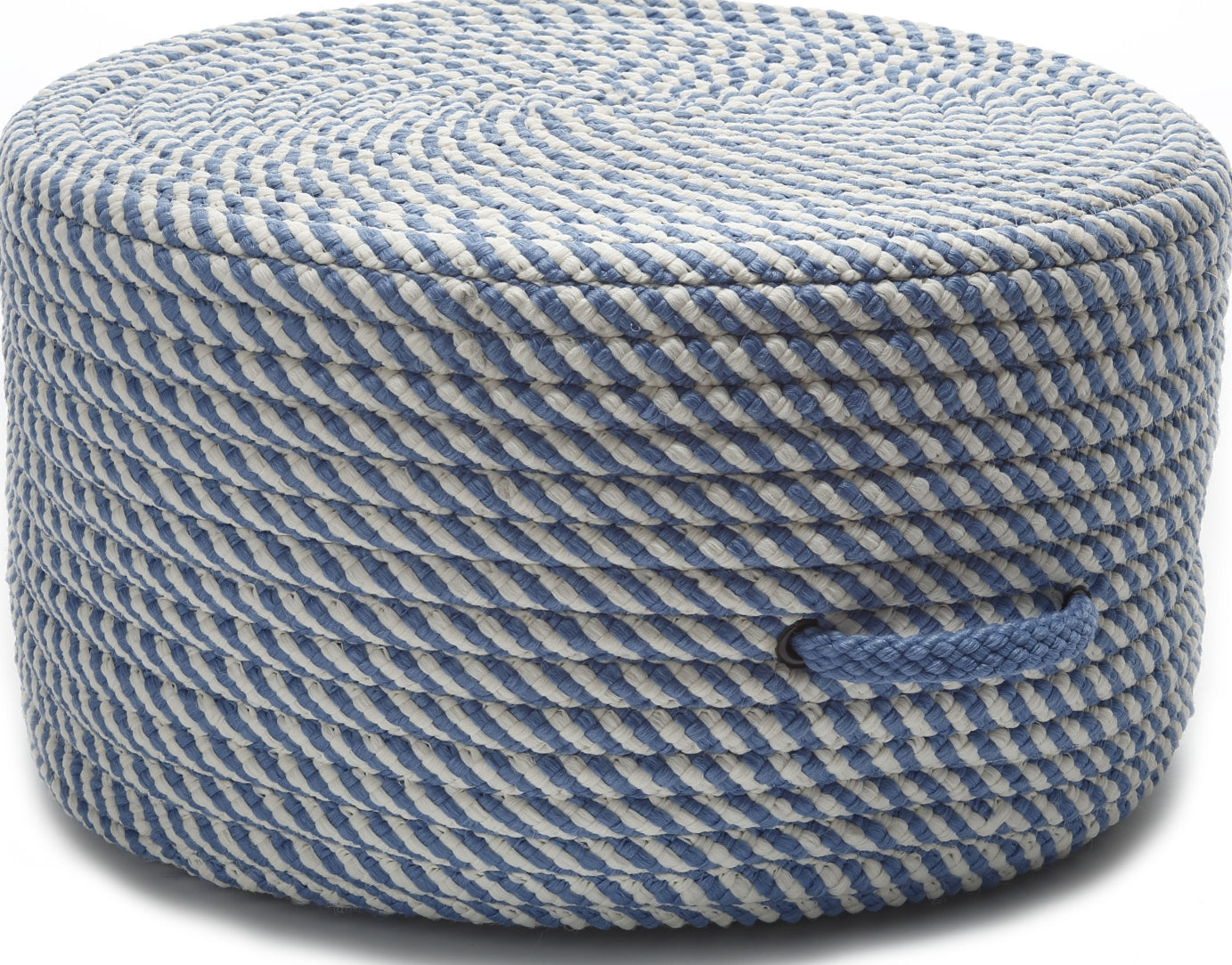 Colonial Mills Bright Twist Pouf UF51 Blue Ice and White