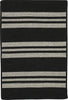 Colonial Mills Sunbrella Southport Stripe UH19 Black Area Rug Main Image