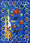 Joy Carpets Kid Essentials Underwater Readers Multi Area Rug