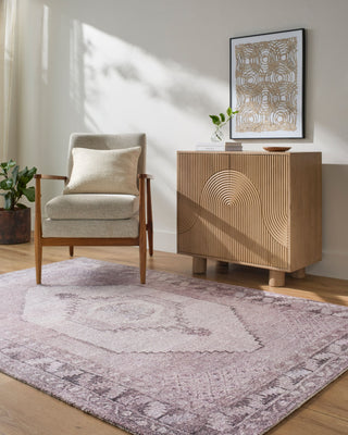 Livabliss Unique UNQ-2316 Lavender Area Rug Room Scene