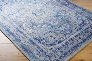 Livabliss Unique UNQ-2318 Cobalt Area Rug Corner Shot