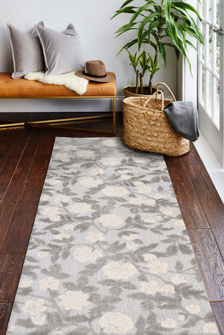 Bashian Veranda V107-VR112 Ivory Charcoal Area Rug Lifestyle Image Feature