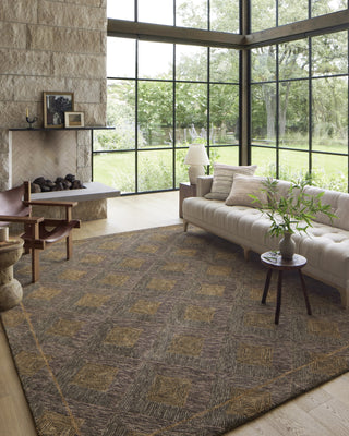 Loloi II Varena VAR-04 Plum/Gold Area Rug Lifestyle Image Feature