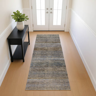 Dalyn Vico VC1 Blue Area Rug Runner Lifestyle Image Feature