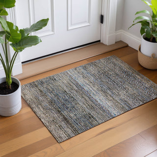 Dalyn Vico VC1 Blue Area Rug Scatter Lifestyle Image Feature