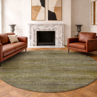 Dalyn Vico VC3 Aloe Area Rug Round Lifestyle Image Feature