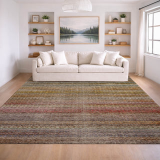 Dalyn Vico VC4 Chocolate Area Rug Lifestyle Image Feature