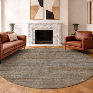 Dalyn Vico VC5 Beige Area Rug Round Lifestyle Image Feature