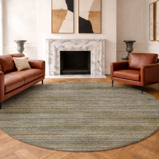 Dalyn Vico VC6 Basil Area Rug Round Lifestyle Image Feature
