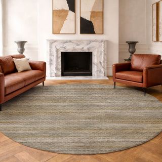 Dalyn Vico VC6 Ivory Area Rug Round Lifestyle Image Feature