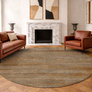 Dalyn Vico VC6 Paprika Area Rug Round Lifestyle Image Feature