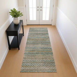 Dalyn Vico VC6 Teal Area Rug Runner Lifestyle Image Feature