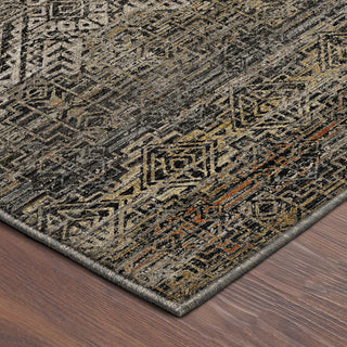 Dalyn Vico VC8 Black Area Rug Corner Image