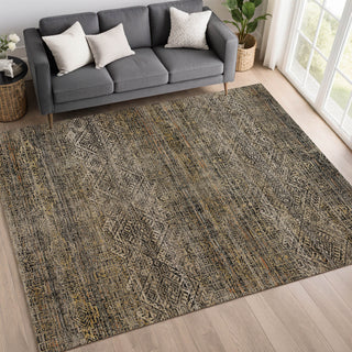 Dalyn Vico VC8 Black Area Rug Lifestyle Image Feature