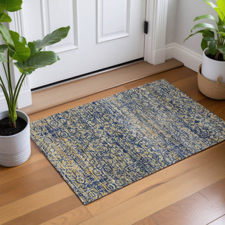Dalyn Vico VC9 Navy Area Rug Scatter Lifestyle Image Feature