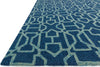 Loloi Venice Beach VB-21 Navy / Aqua Area Rug Corner Shot