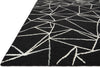 Loloi Verve VER-03 Black / Ivory Area Rug Corner Image