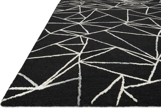 Loloi Verve VER-03 Black / Ivory Area Rug Corner Image