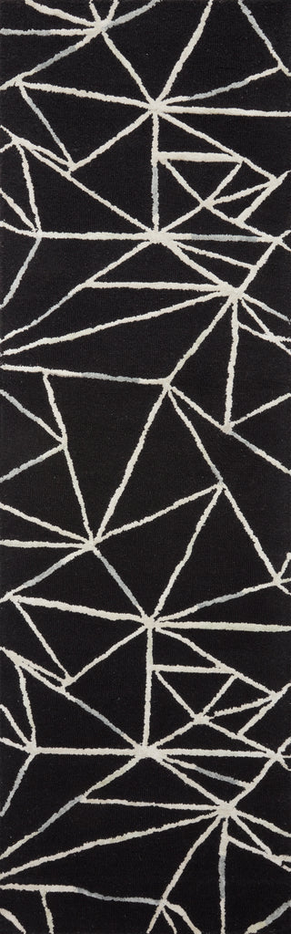 Loloi Verve VER-03 Black / Ivory Area Rug Runner Image