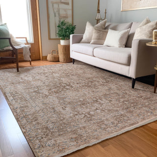 Dalyn Vienna VI6 Chocolate Area Rug Lifestyle Image Feature