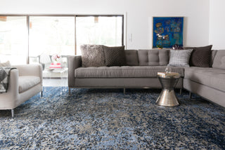 Loloi Viera VR-07 Grey / Navy Area Rug Lifestyle Image Feature