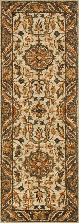 Loloi Victoria VK-02 Ivory/Dk Taupe Area Rug Runner Image
