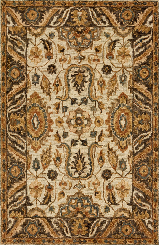 Loloi Victoria VK-02 Ivory/Dk Taupe Area Rug main image
