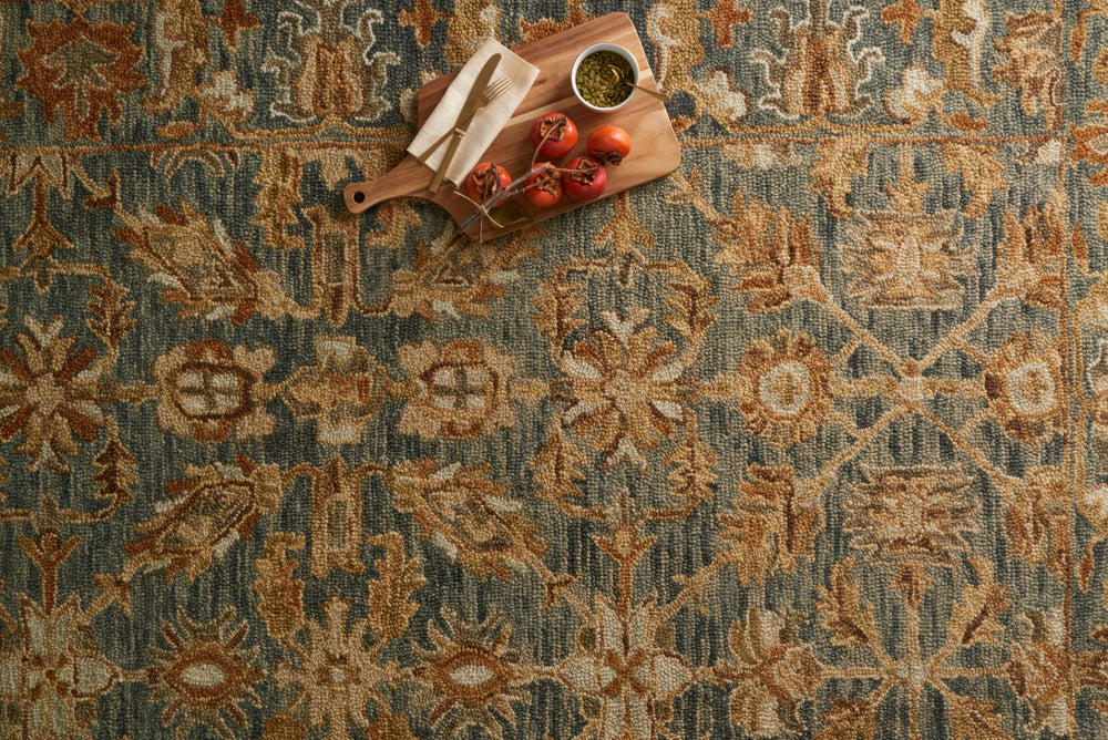 Loloi Victoria VK-05 Slate/Slate Area Rug Lifestyle Image Feature