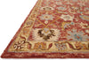 Loloi Victoria VK-09 Terracotta/Gold Area Rug Corner Feature