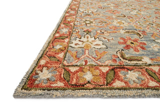 Loloi Victoria VK-10 Slate/Terracotta Area Rug Corner Image