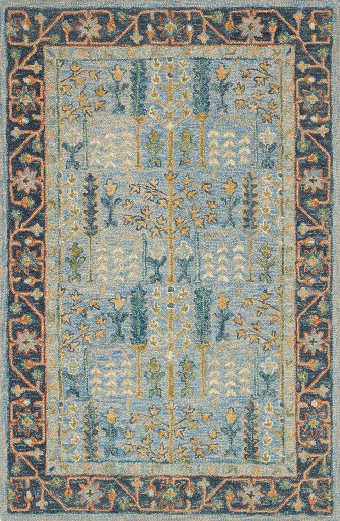 Loloi Victoria VK-12 Light Blue/Dark Blue Area Rug main image