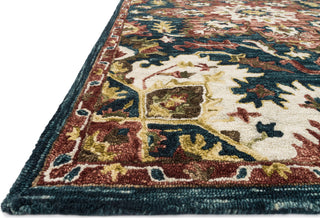 Loloi Victoria VK-13 Teal/Raspberry Area Rug Corner Image Feature