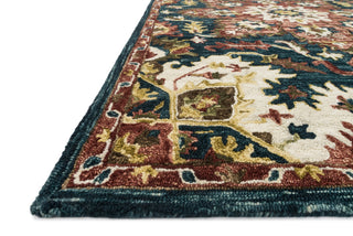 Loloi Victoria VK-13 Teal/Raspberry Area Rug Corner Image