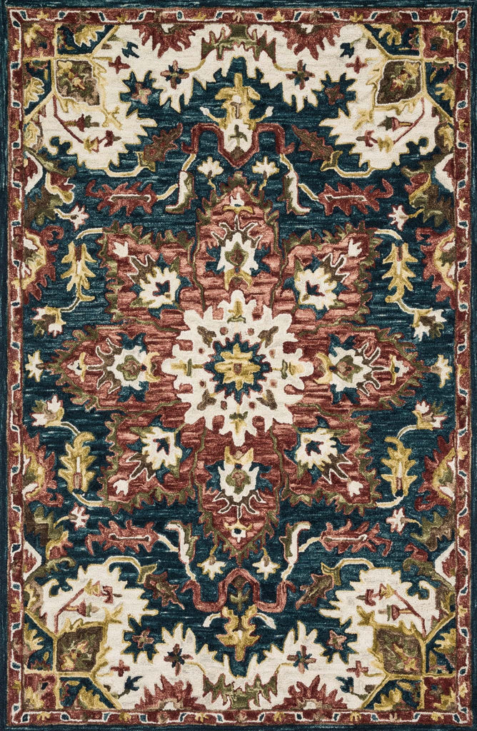 Loloi Victoria VK-13 Teal/Raspberry Area Rug main image
