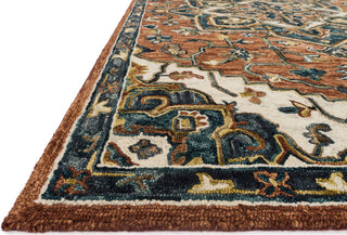 Loloi Victoria VK-15 Rust/Ivory Area Rug Corner Image Feature