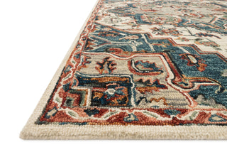 Loloi Victoria VK-16 Blue/Red Area Rug Corner Image