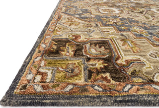 Loloi Victoria VK-16 Smoke/Sand Area Rug Corner Image Feature