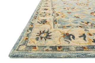 Loloi Victoria VK-18 Light Blue/Natural Area Rug Corner Image