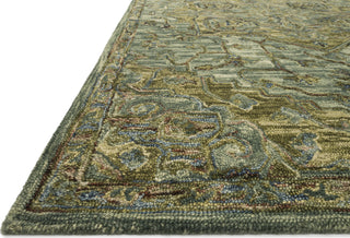 Loloi Victoria VK-20 Dark Green/Tobacco Area Rug Corner Shot Feature