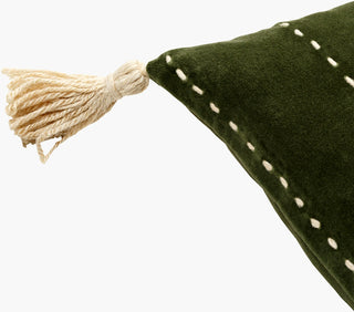 Surya Velvet Kantha VKH-002 Grass Green Corner Shot
