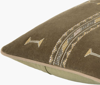 Surya Velour VLU-001 Olive Green Corner Shot