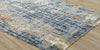 Ancient Boundaries Fortune FOR-1391 Denim/Rust Area Rug Closeup Image