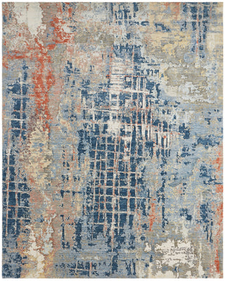 Ancient Boundaries Fortune FOR-1391 Denim/Rust Area Rug Main Image
