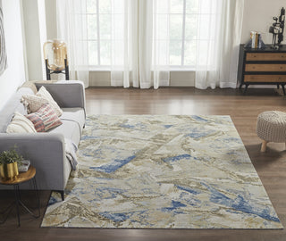 Ancient Boundaries Fortune FOR-1395 Indigo/Sand Area Rug Lifestyle Image