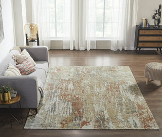 featured Ancient Boundaries Fortune FOR-1396 Rust/Clay/Zinc Area Rug Lifestyle Image