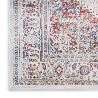 Nourison Vintage Home VNH01 Ivory Red Area Rug by Texture Image