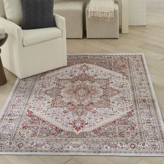 Nourison Vintage Home VNH01 Ivory Red Area Rug by Corner Image