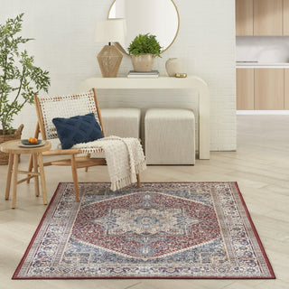 Nourison Vintage Home VNH01 Red Blue Area Rug by Room Image Feature