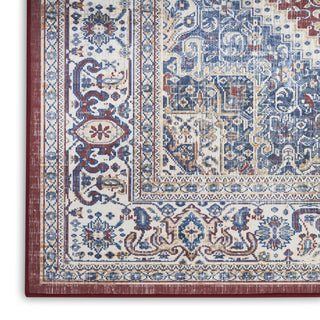 Nourison Vintage Home VNH01 Red Blue Area Rug by Texture Image