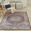 Nourison Vintage Home VNH01 Red Blue Area Rug by Corner Image